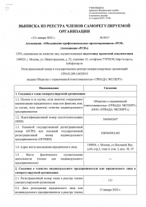 Разрешительная документация СРО 2022г. (строительный контроль, строительство, проектная документация, кап. ремонт)